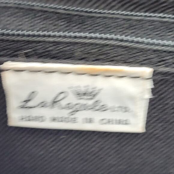 La Regale 80s Black Mesh Bag with Snake Chain Strap Vintage Evening Purse - Picture 3 of 12